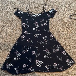 Black flower dress